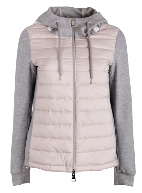 Jas step roze grijs melange