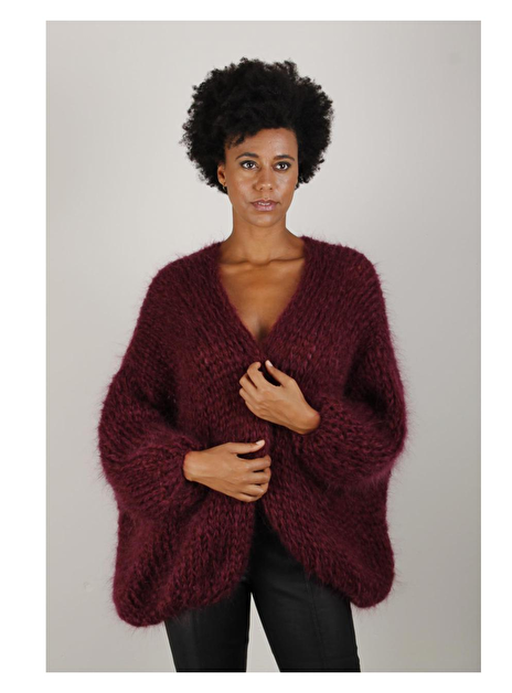 Vest mohair bordeaux