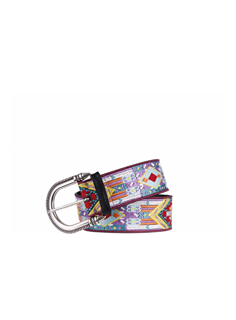 Riem Native American style multicolor zwart paars