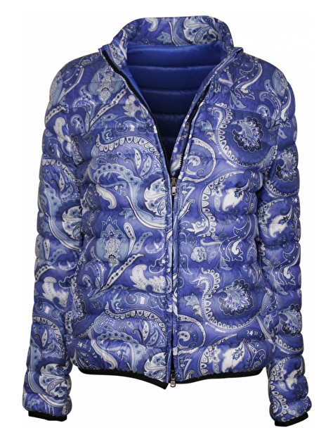 Kort blauw paisley step jack