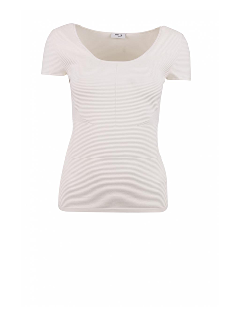 Pull offwhite ronde hals