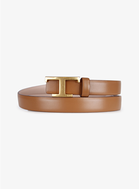 Riem leder cognac T gesp