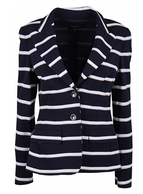 Blazer jersey streep marine goud offwhite