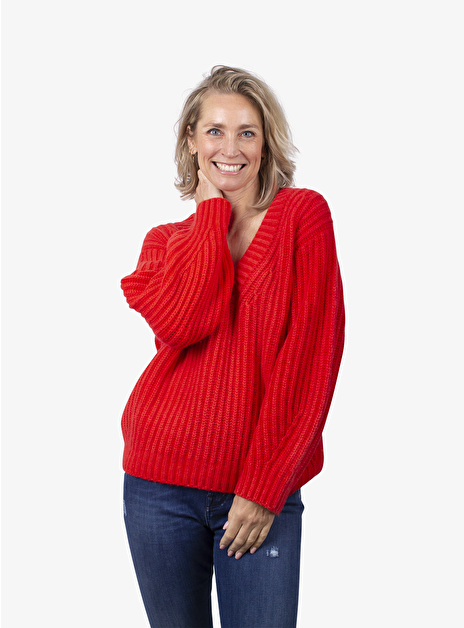 Pull Delaila v hals rood