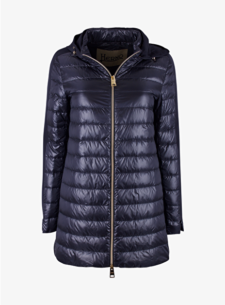 Stepjas marine met capuchon