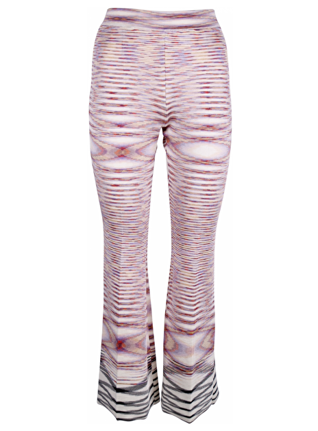 Broek ankle flair white multicolor