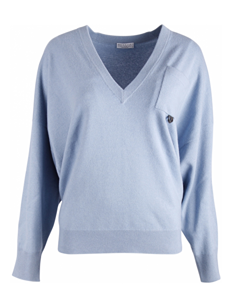 Pull cashmere blauw
