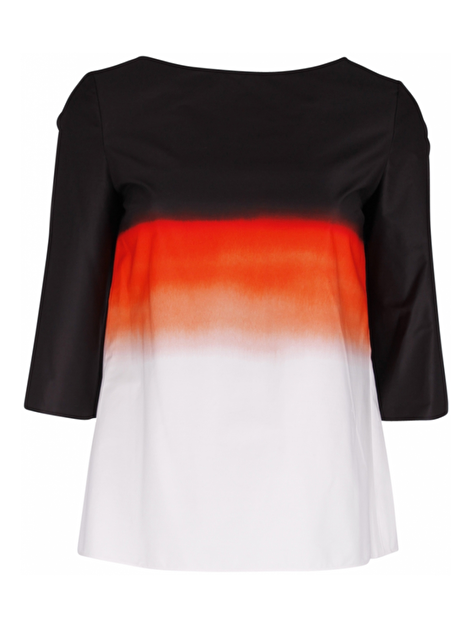 Top Regis tie dye zwart oranje rood offwhite