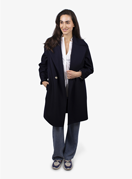 Jas boiled wool marine