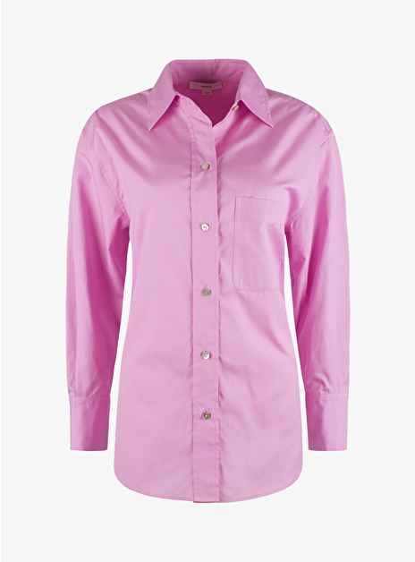 Blouse katoen oversized roze