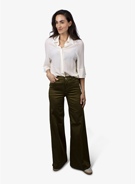 Le Palazzo jeans flared groen