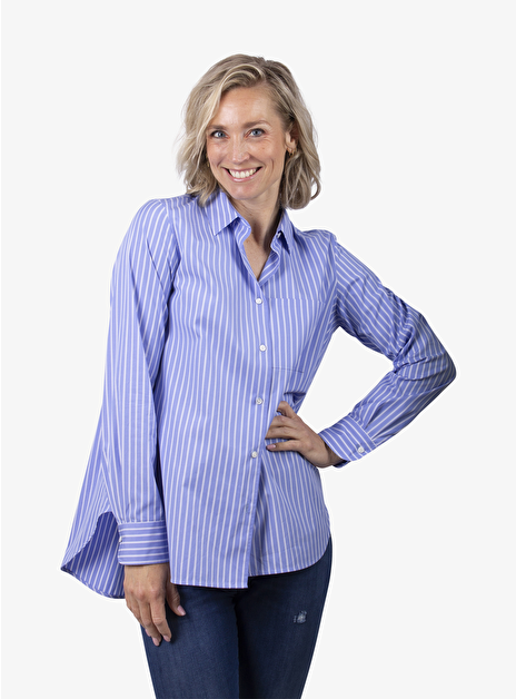 Lenon blouse blauw wit streep