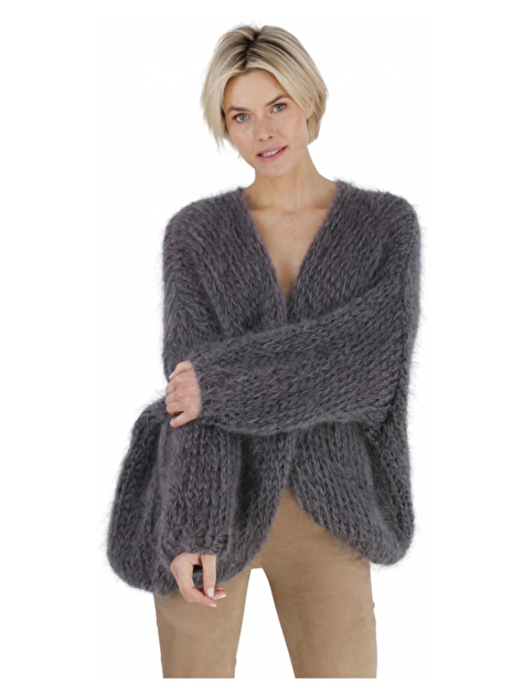 Vest mohair antraciet