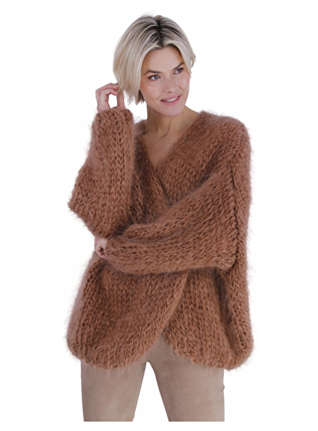 Vest mohair caramel