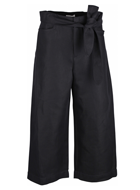 Broek culotte paperbag zwart