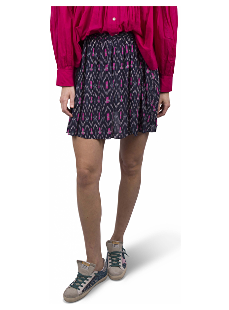 Rokje Assia dessin faded night blauw roze