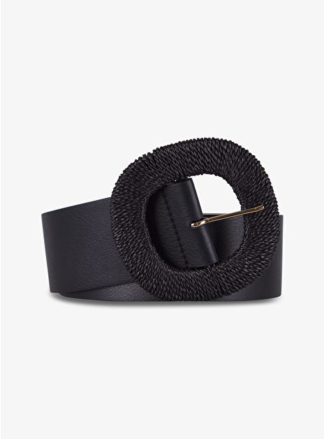 Riem Ticha raffia zwart