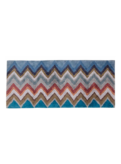 Badmat Amone zigzag blauw beige
