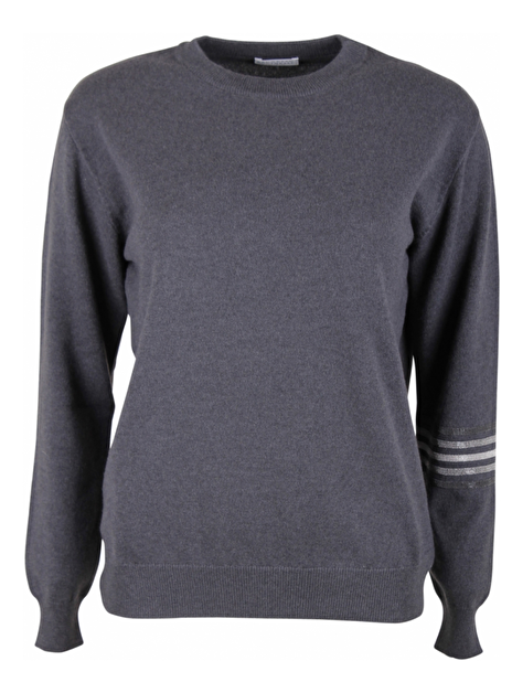 Pull cashmere ronde hals grijs