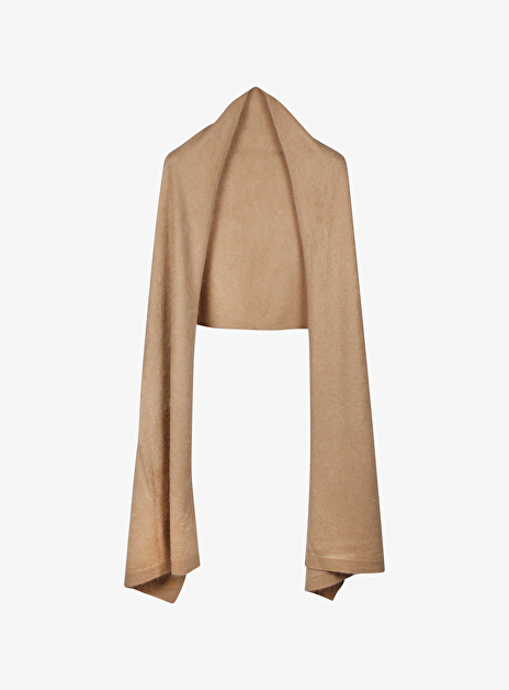 Shawl brushed camel cashmere