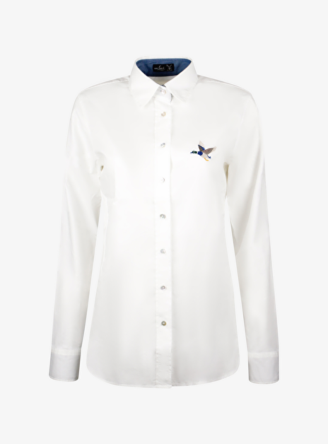 Blouse loas wit eend