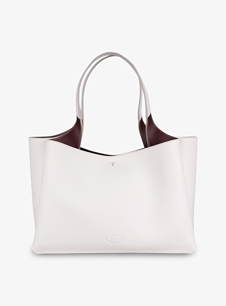 Shopper Manici leder medium wit