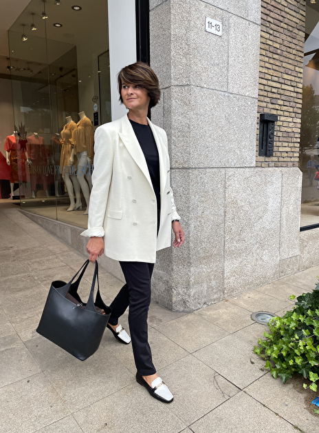 Blazer jasmine structuur wol offwhite