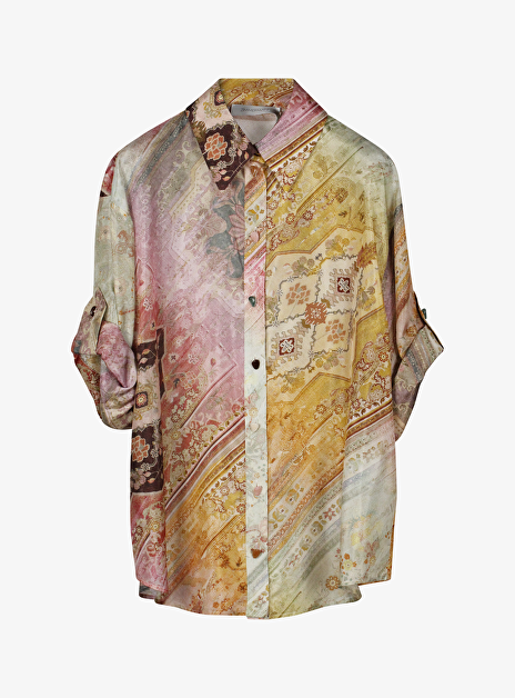 Blouse tallow multi color kort mouw