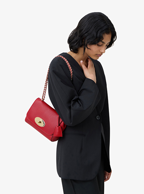Lily bag scarlet red heavy grain