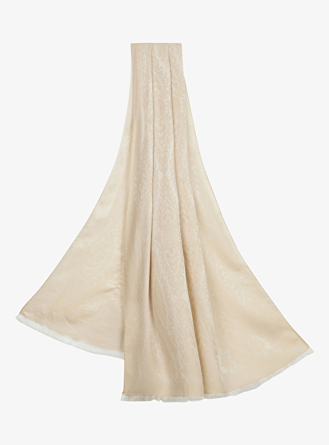 Shawl beige ton sur ton ingeweven print