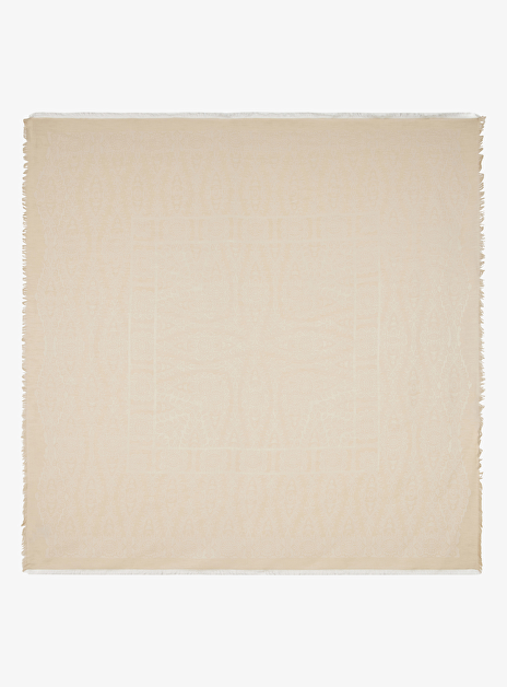 Shawl beige ton sur ton ingeweven print