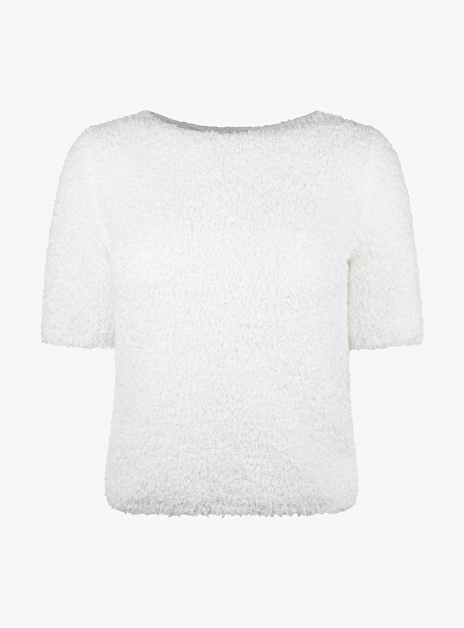 Top Love bouclé wit