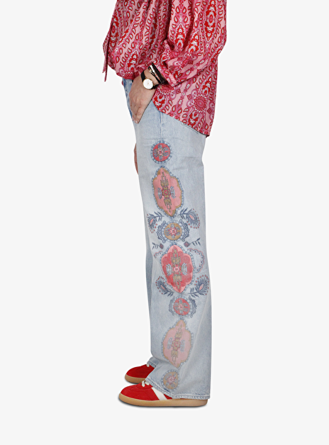 Jeans the maven sneak wash met bloemen print