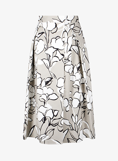 Rok calm greige zwart dessin