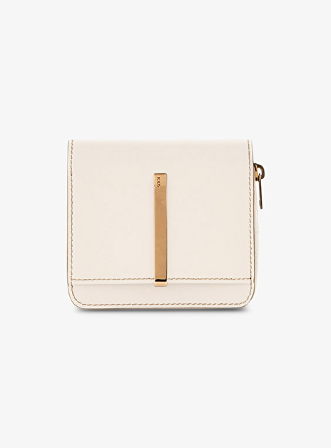 Portemonnee offwhite leder klein