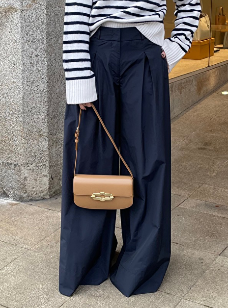 Pantalon marine extra wide leg