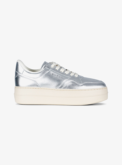 Sneaker skyscraper metallic zilver beige