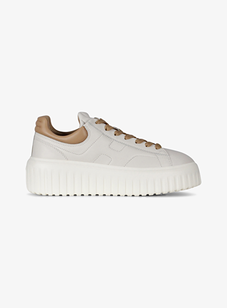Sneaker stripes offwhite/beige camel wit