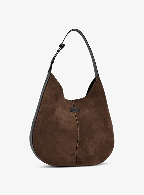 Di bag hobo suede donkerbruin