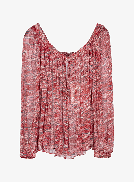 Top Vutti rood dessin off shoulder