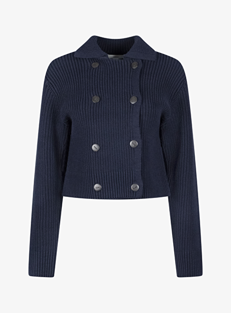 Vest knitted marine double breasted