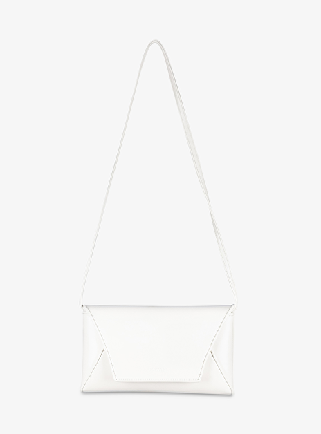 Tas clutch glad leer offwhite