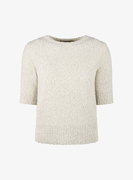 Pull Loris beige met zilver lurex