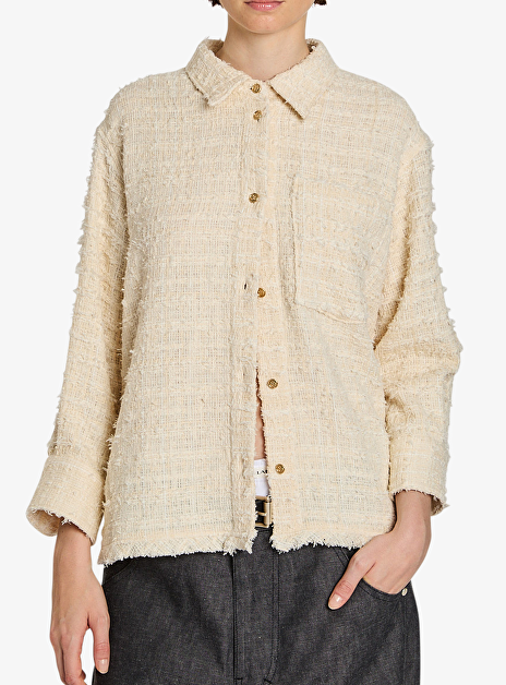 Blouse blanchet zomertweed creme