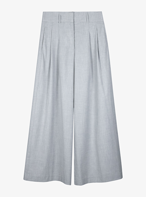 Pantalon bandplooi lichtgrijs