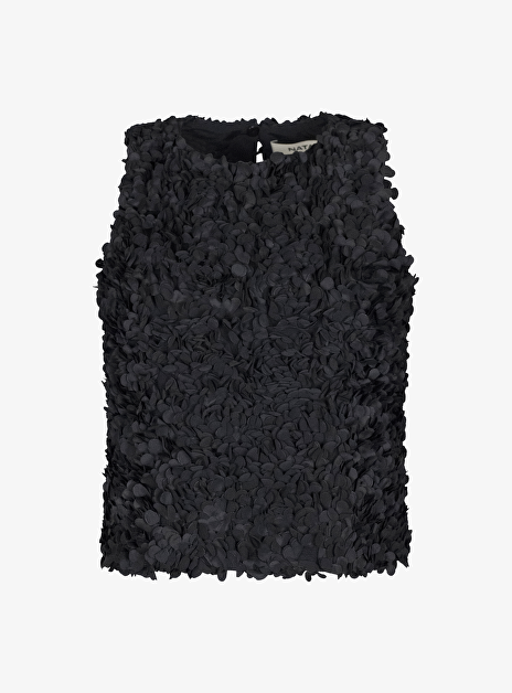 Top carisu mouwloos zwart