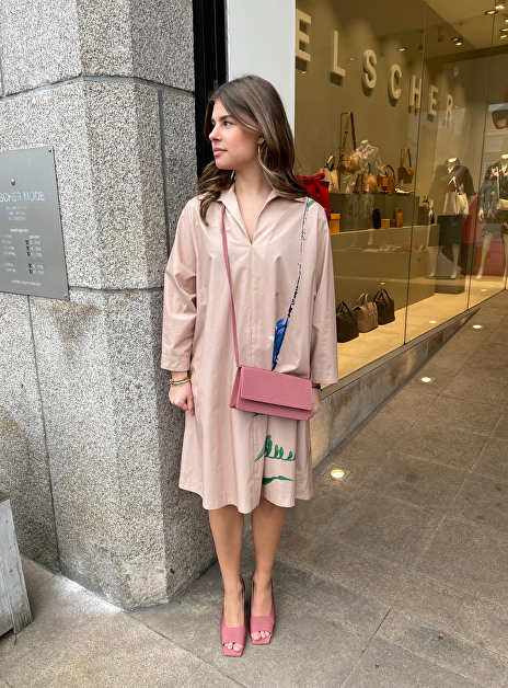 Jurk Cada nude met bloem