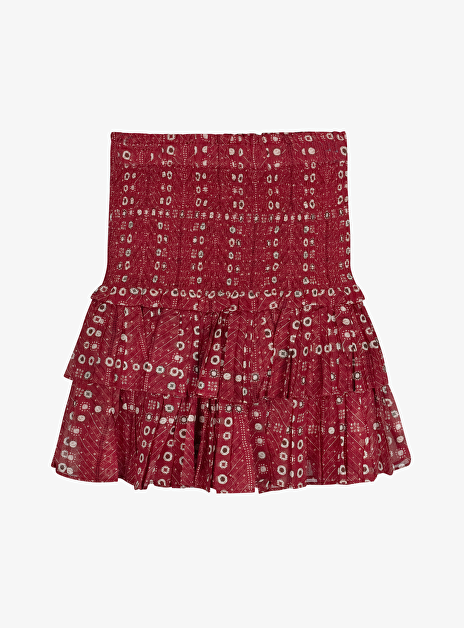 Rokje naomi rood dessin gesmokt