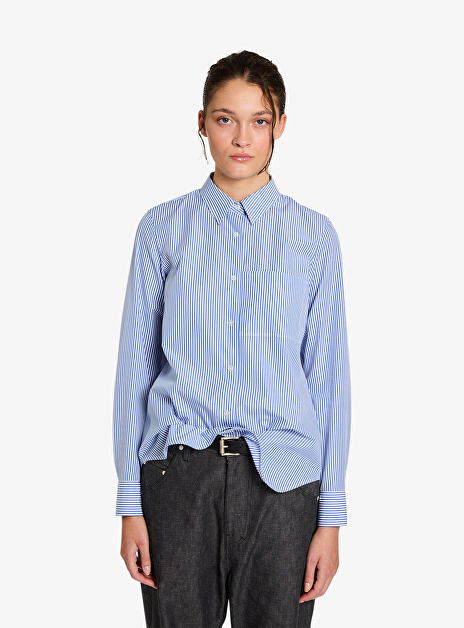 Blouse lennon streep wit blauw