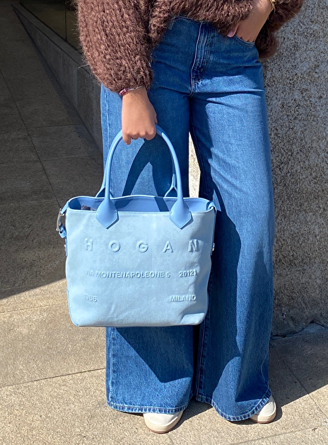 Tas shopper medium denim light blue